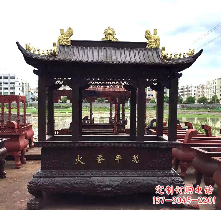 张掖招财香炉铜雕