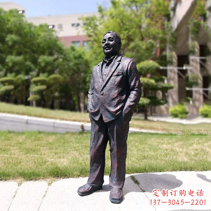 张掖中国当代著名数学家铸铜华罗庚雕塑