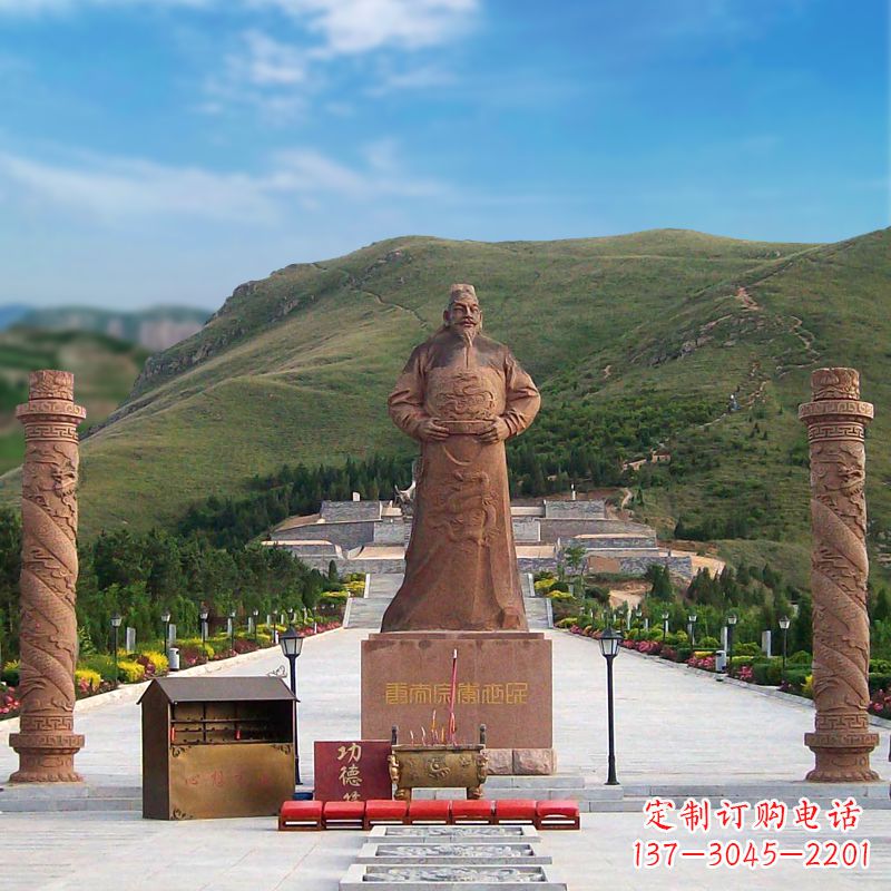 张掖中国历史名人大型李世民景观雕塑