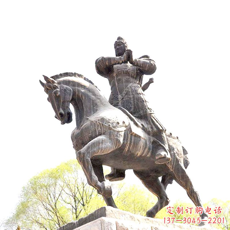 张掖中国历史名人民族英雄霍去病铜雕塑