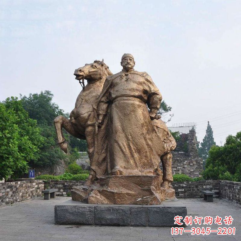 张掖中国历史名人明太祖朱元璋铜雕像