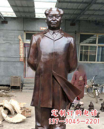 张掖中国伟人毛泽东铜像