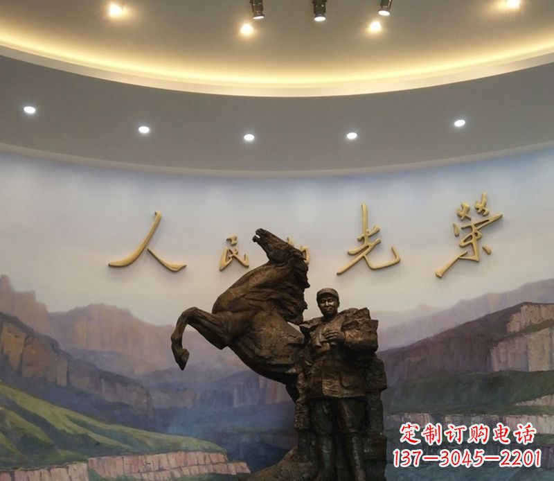 张掖朱德人物景观铜雕