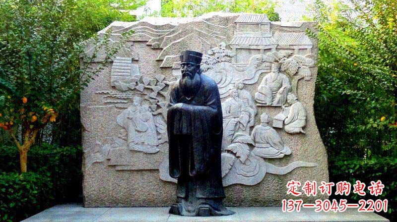 张掖朱熹古代名人铜雕_2