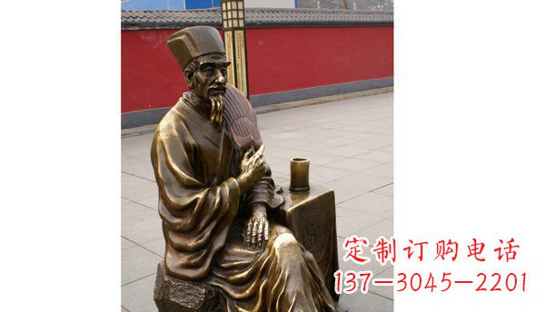 张掖诸葛亮古代名人铜雕