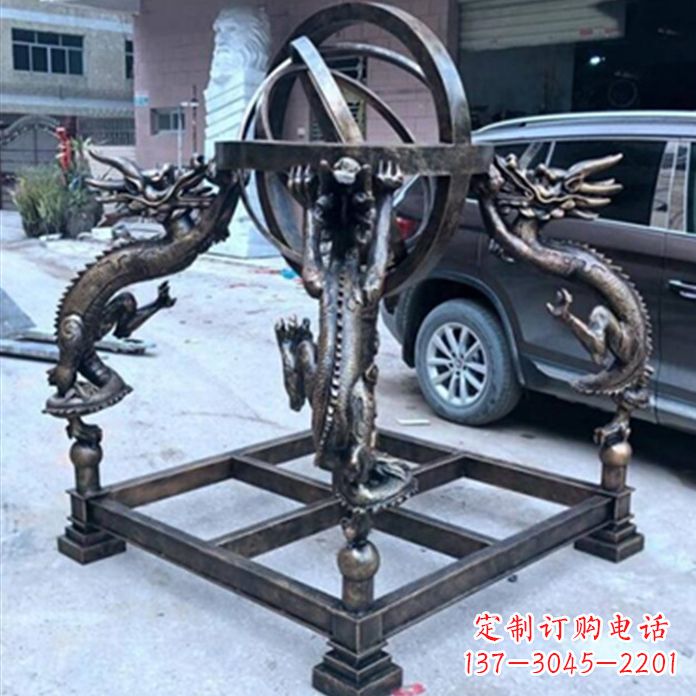 张掖铸铜浑天仪景观雕塑摆件