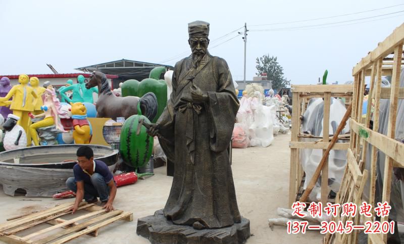 张掖铸铜李时珍雕塑
