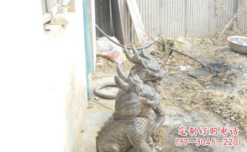 张掖铸铜麒麟古代神兽铜雕
