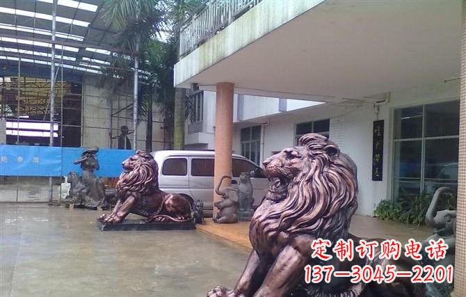 张掖紫铜西洋狮子铜雕