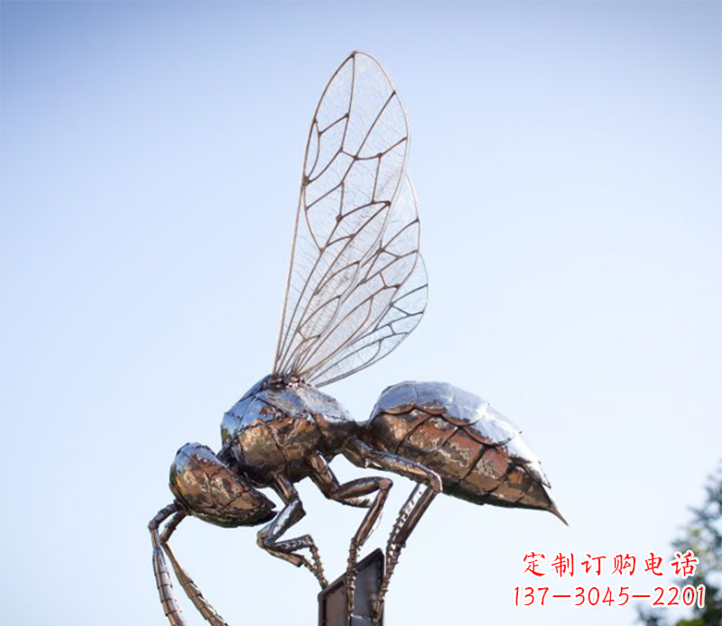 张掖蜜蜂雕塑不锈钢